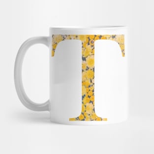 Tau Sorority Sunflower Sticker Mug